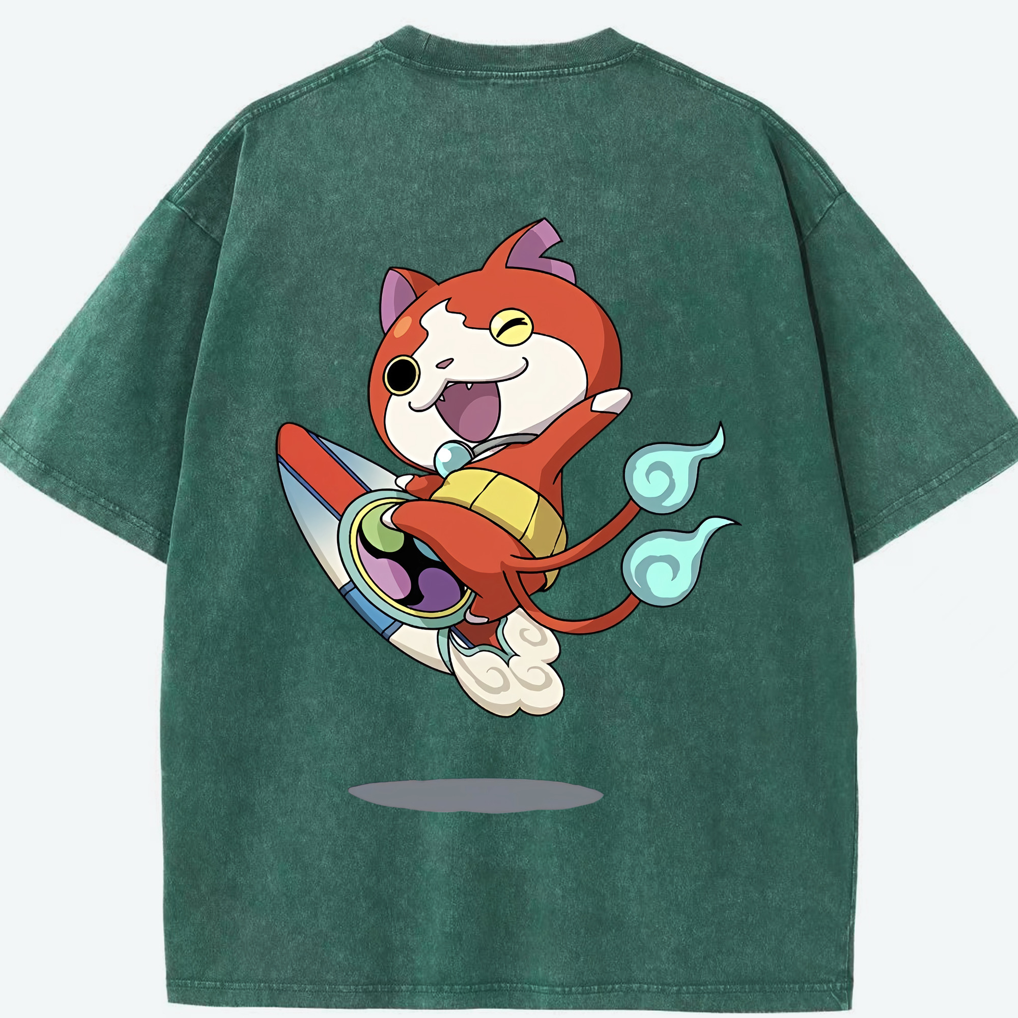 （画像用） 妖怪ウォッチ Yo-kai Watch 綿100% ヴィンテージ風 半袖Tシャツ（背面プリント）